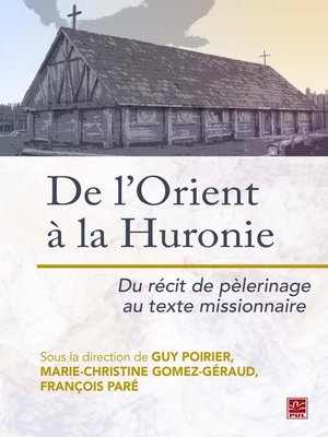 cover image of De l'Orient à la Huronie